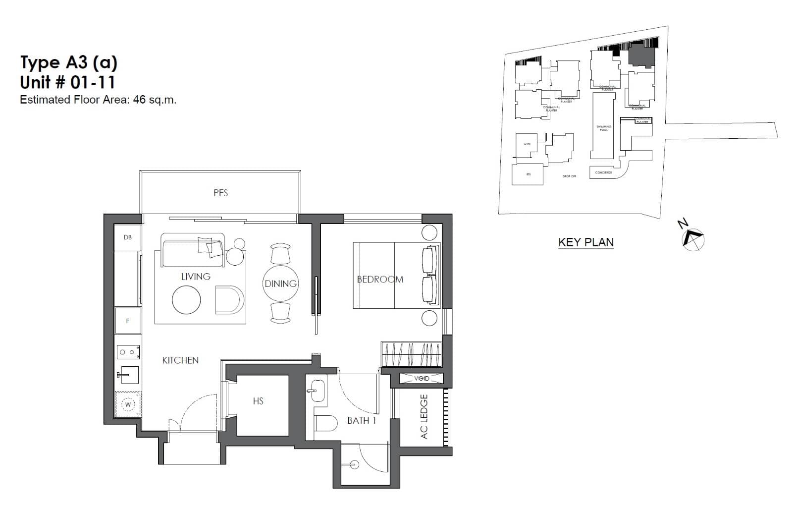 10 Evelyn 1 Bedrooms A3a