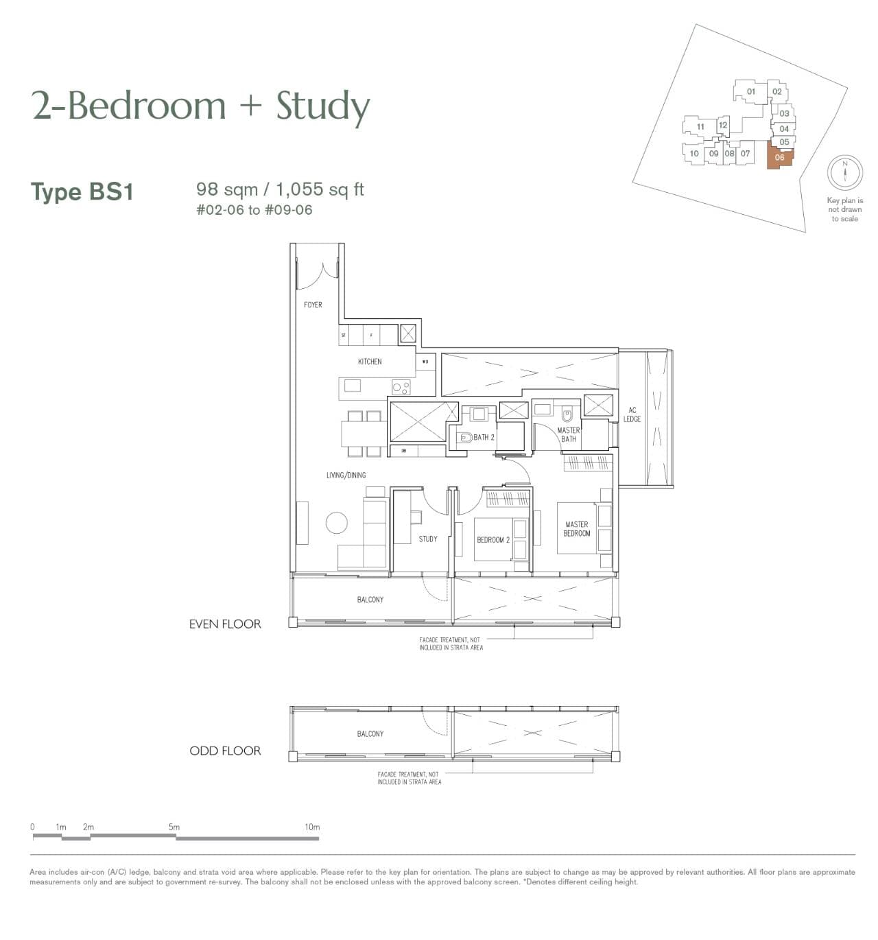 19 Nassim 2 Bedroom + Study BS1