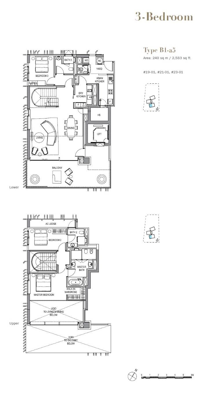 3 Orchard By-The-Park 乌节三翠林 3 Bedroom B1-a5