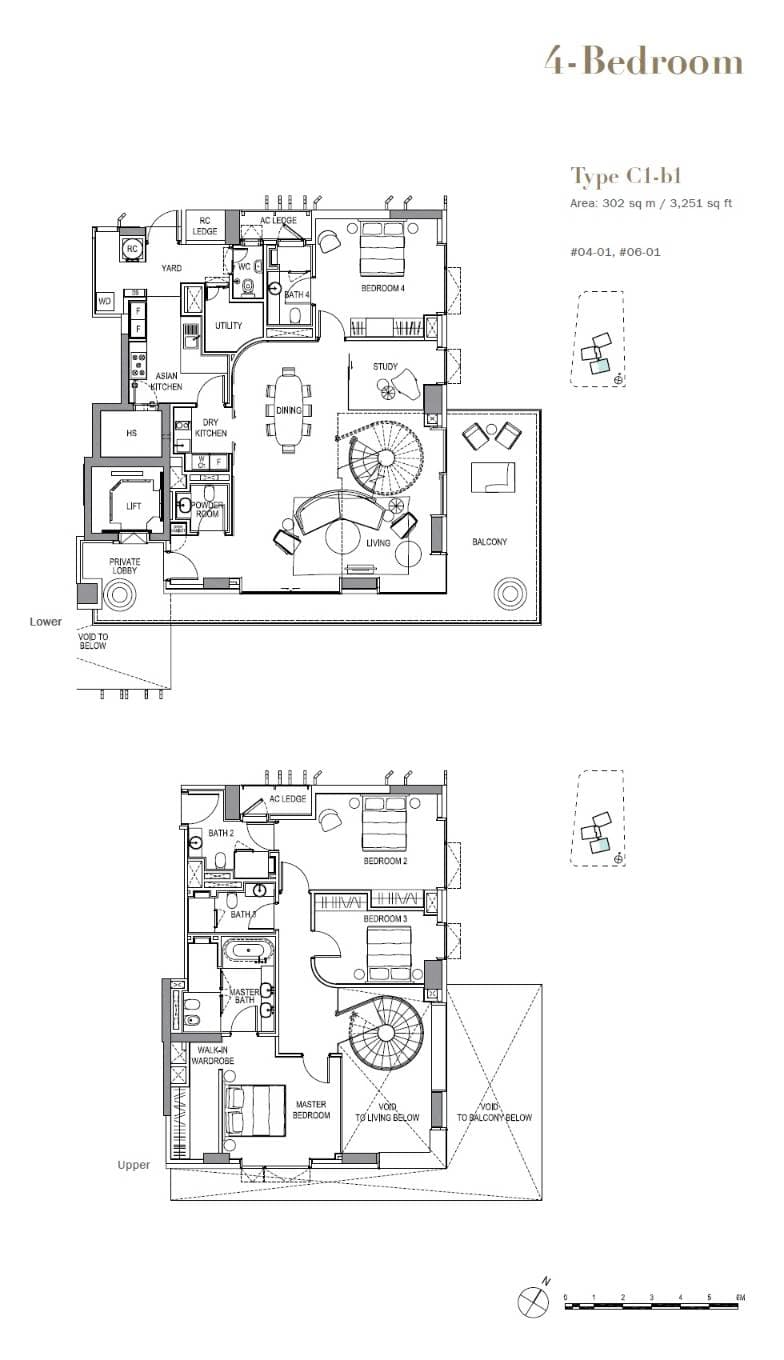 3 Orchard By-The-Park 乌节三翠林 4 Bedroom C1-b1