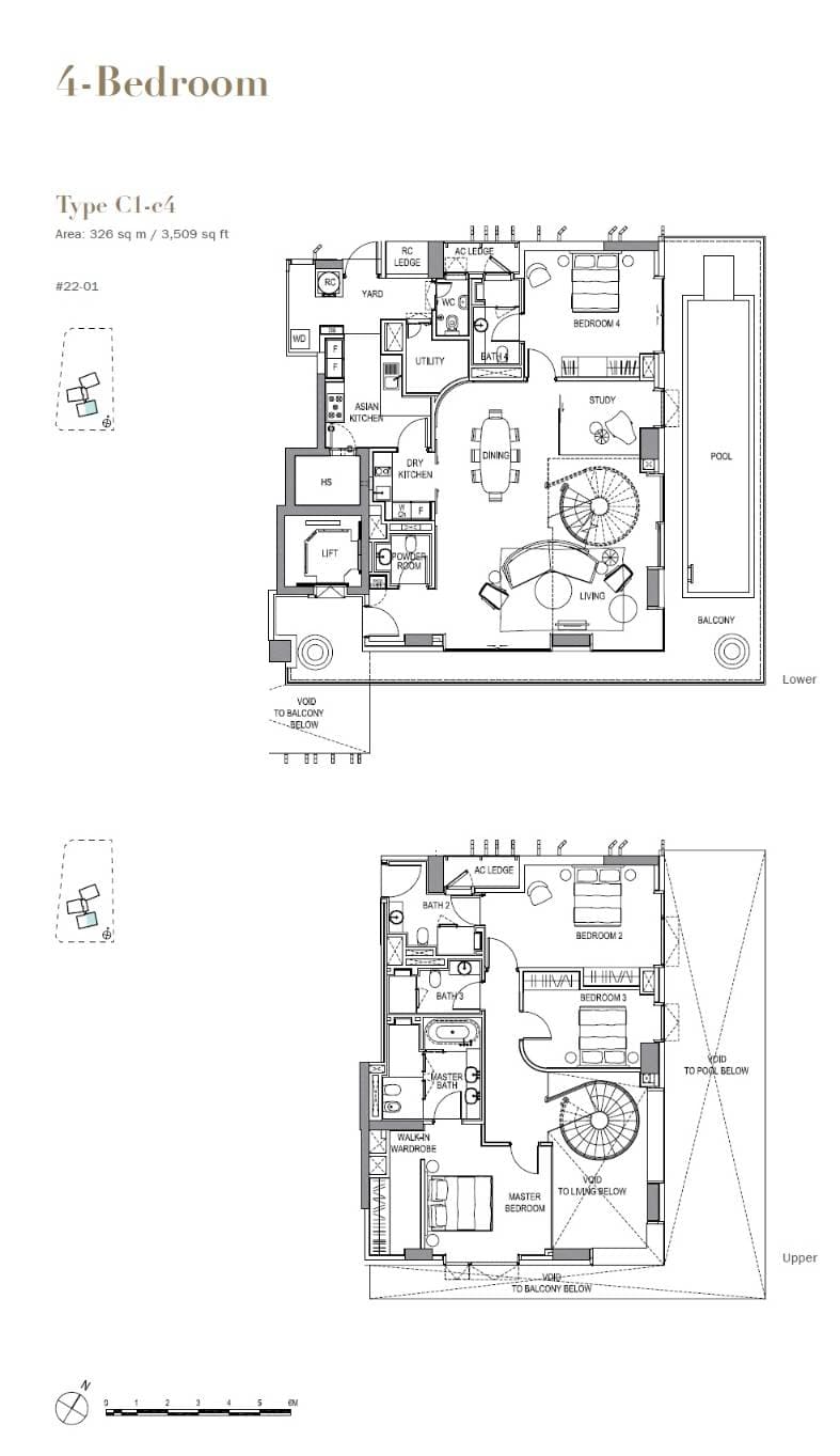 3 Orchard By-The-Park 乌节三翠林 4 Bedroom C1-c4
