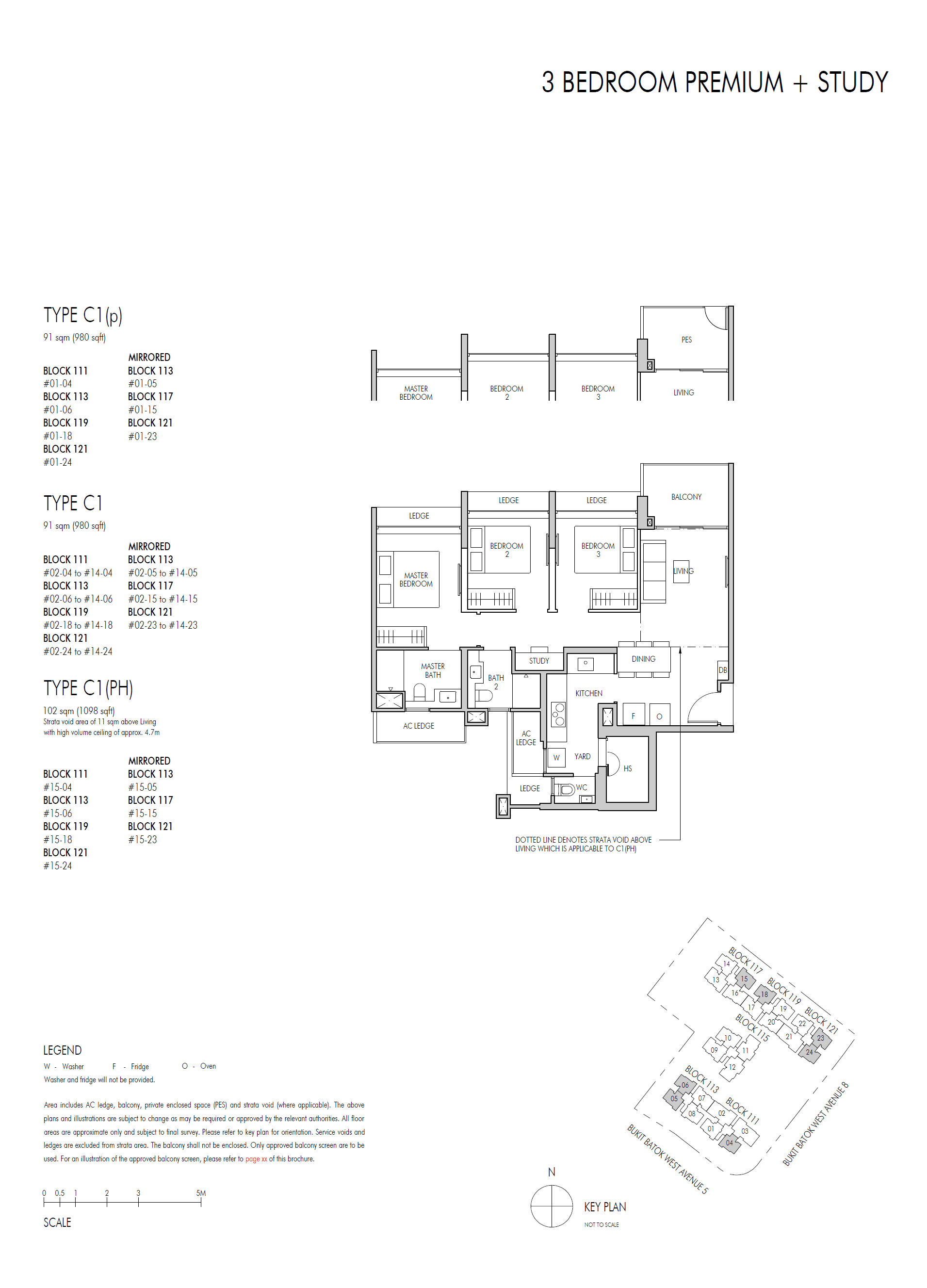 Altura 3 Bedroom Premium + Study C1(PH)