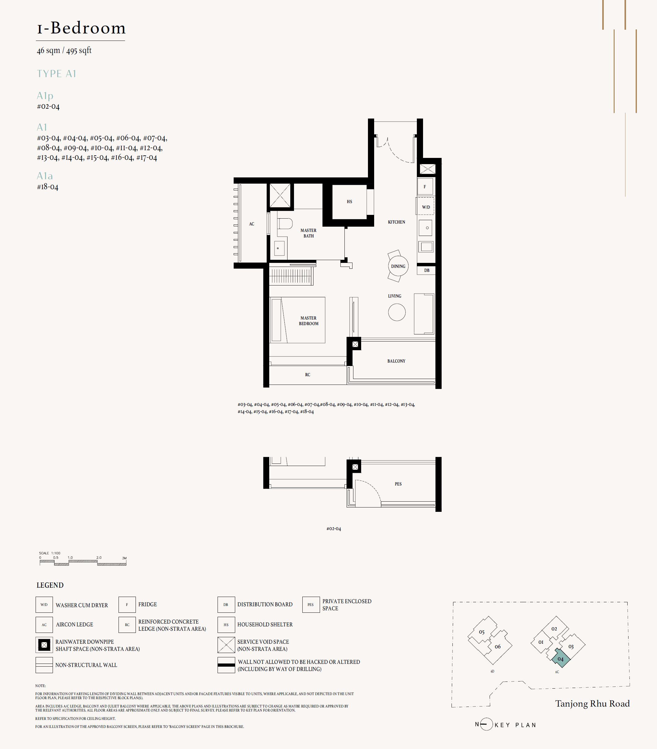 Arina East Residences 1 Bedroom A1a