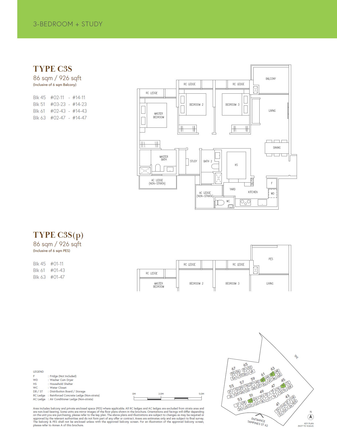 Aurelle Of Tampines 晶莹轩 3 Bedroom + Study C3S