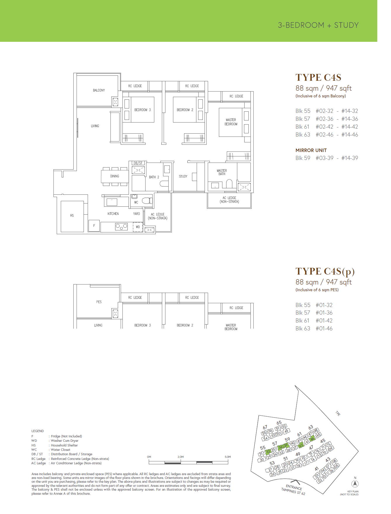 Aurelle Of Tampines 晶莹轩 3 Bedroom + Study C4S