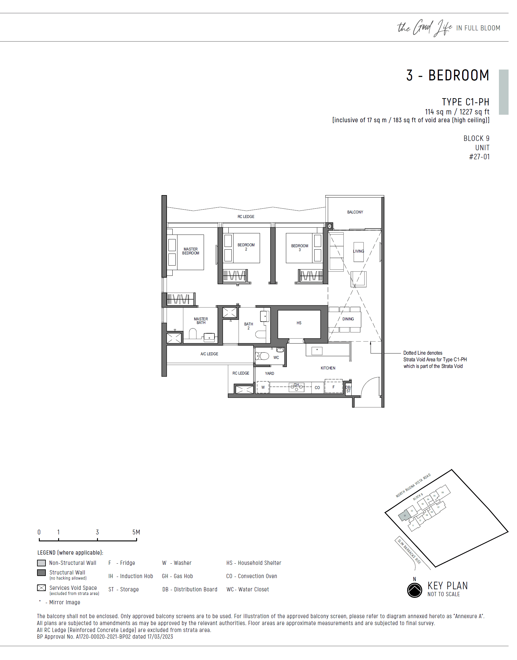 Blossoms By The Park 3 Bedroom C1-PH