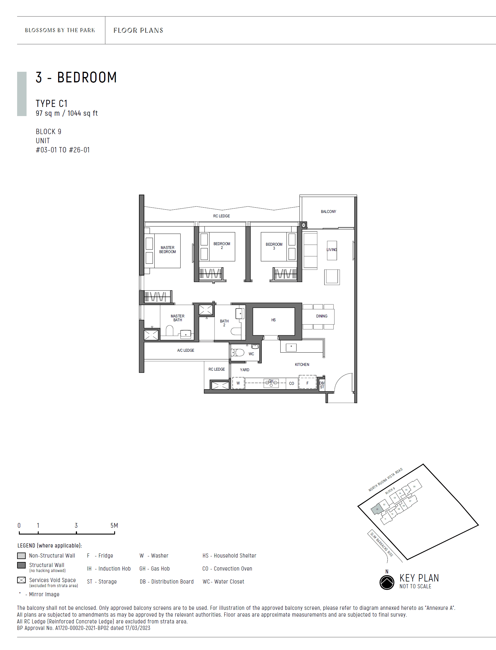 Blossoms By The Park 3 Bedroom C1