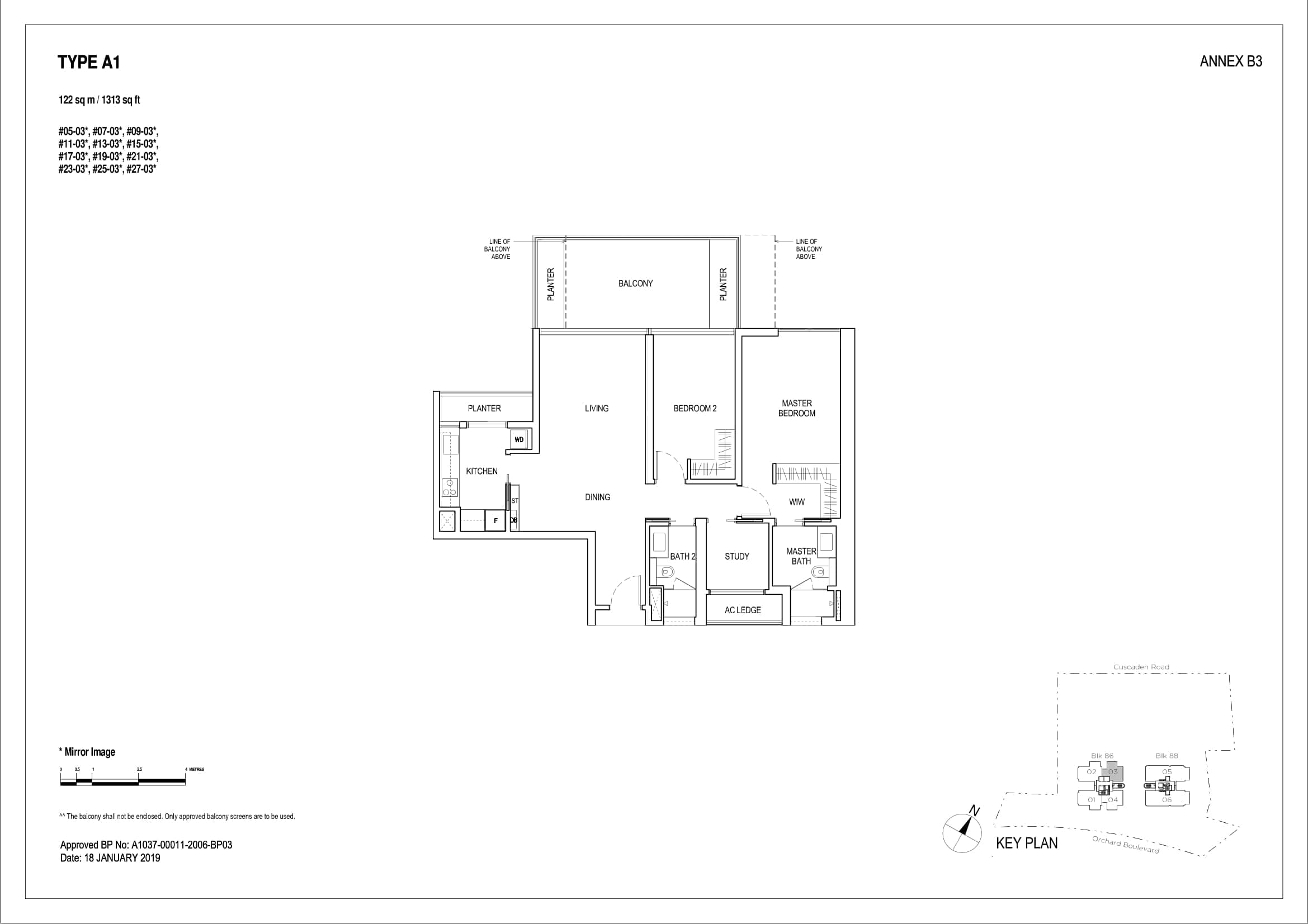 Boulevard 88 铂瑞雅居 2 Bedroom + Study A1(1)