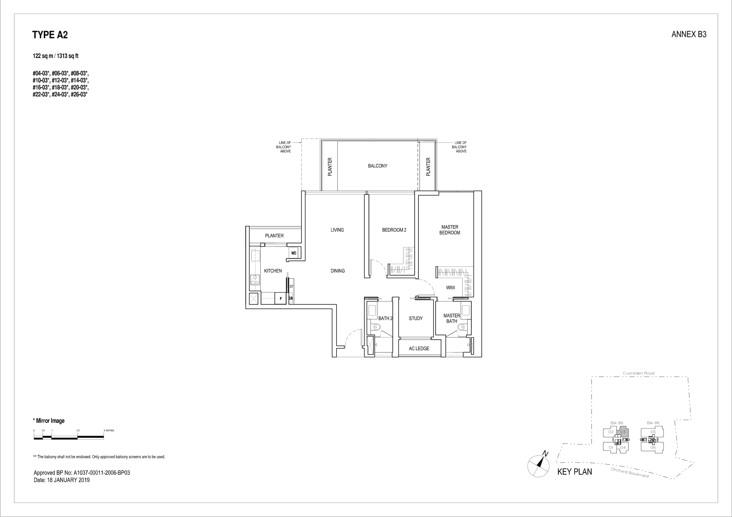 Boulevard 88 铂瑞雅居 2 Bedroom + Study A2(1)