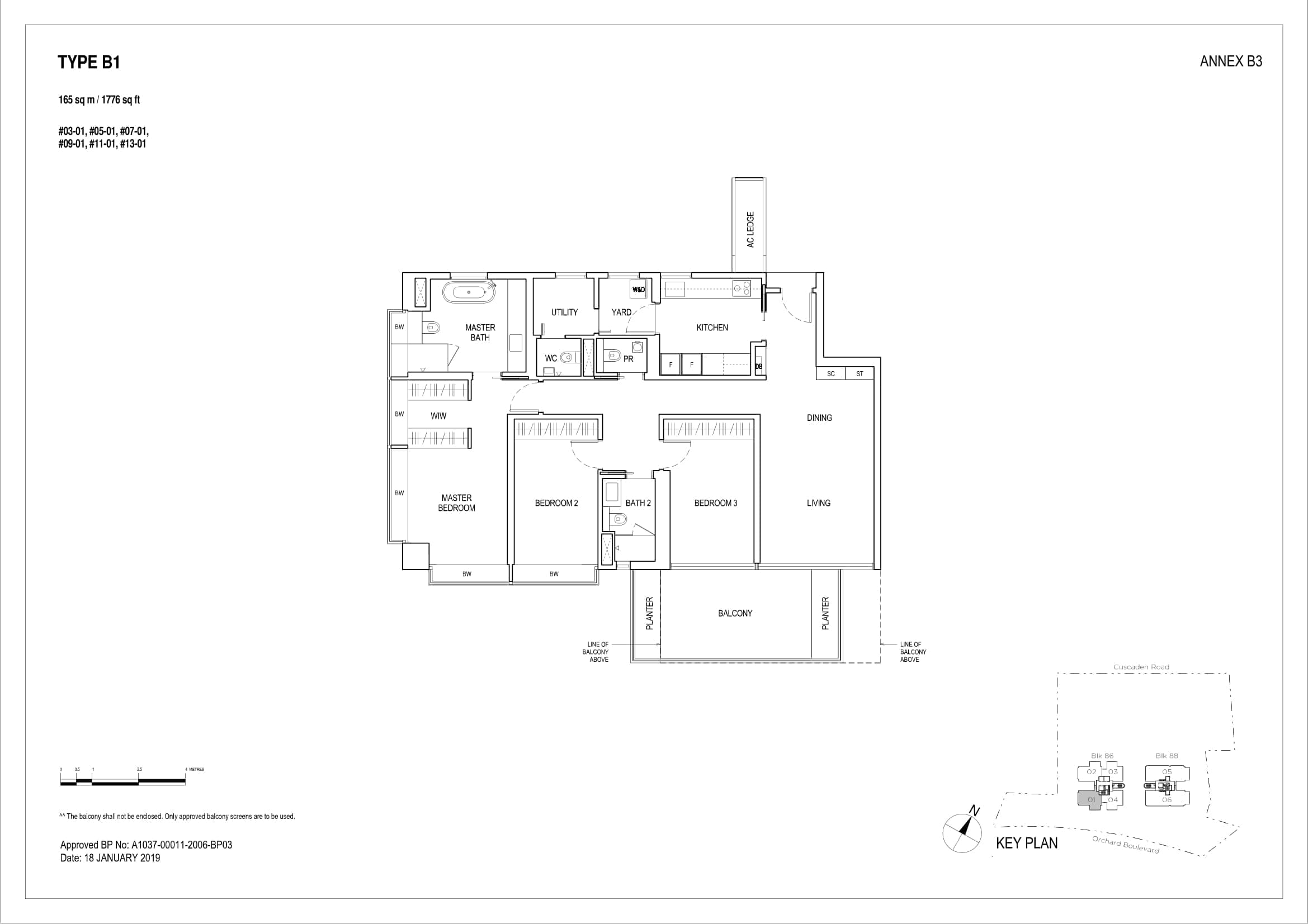 Boulevard 88 铂瑞雅居 3 Bedroom B1