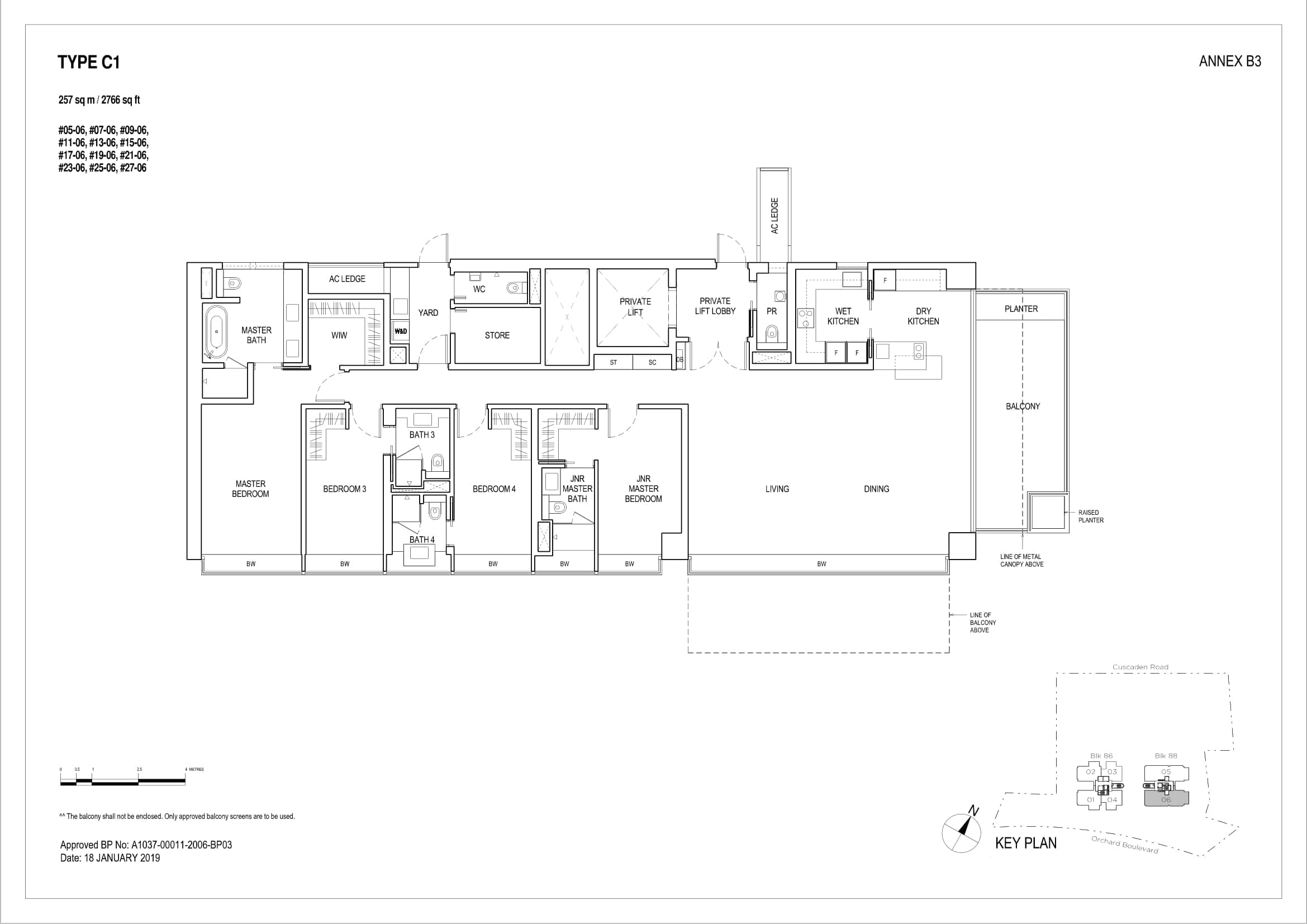 Boulevard 88 铂瑞雅居 4 Bedroom C1