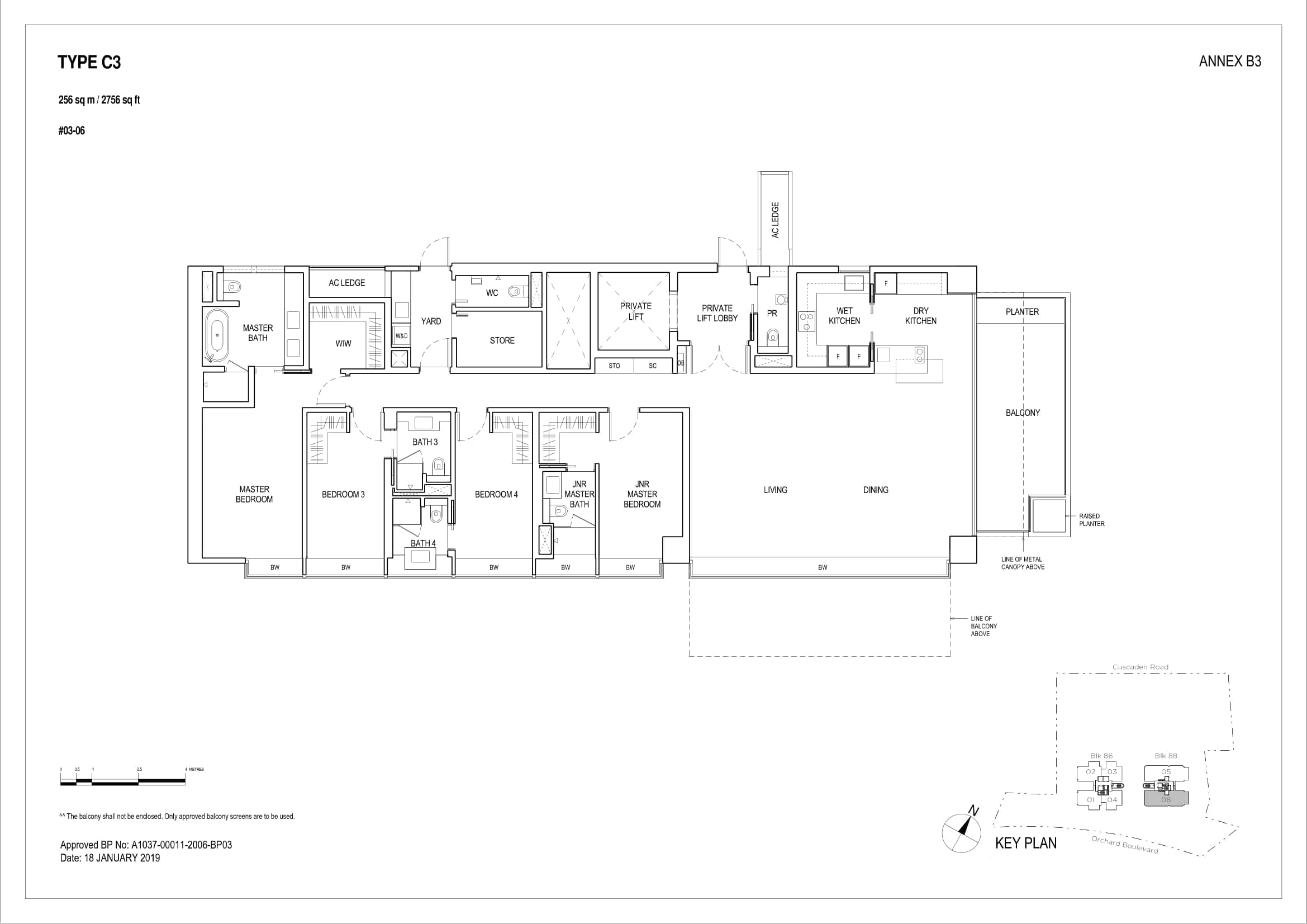 Boulevard 88 铂瑞雅居 4 Bedroom C3