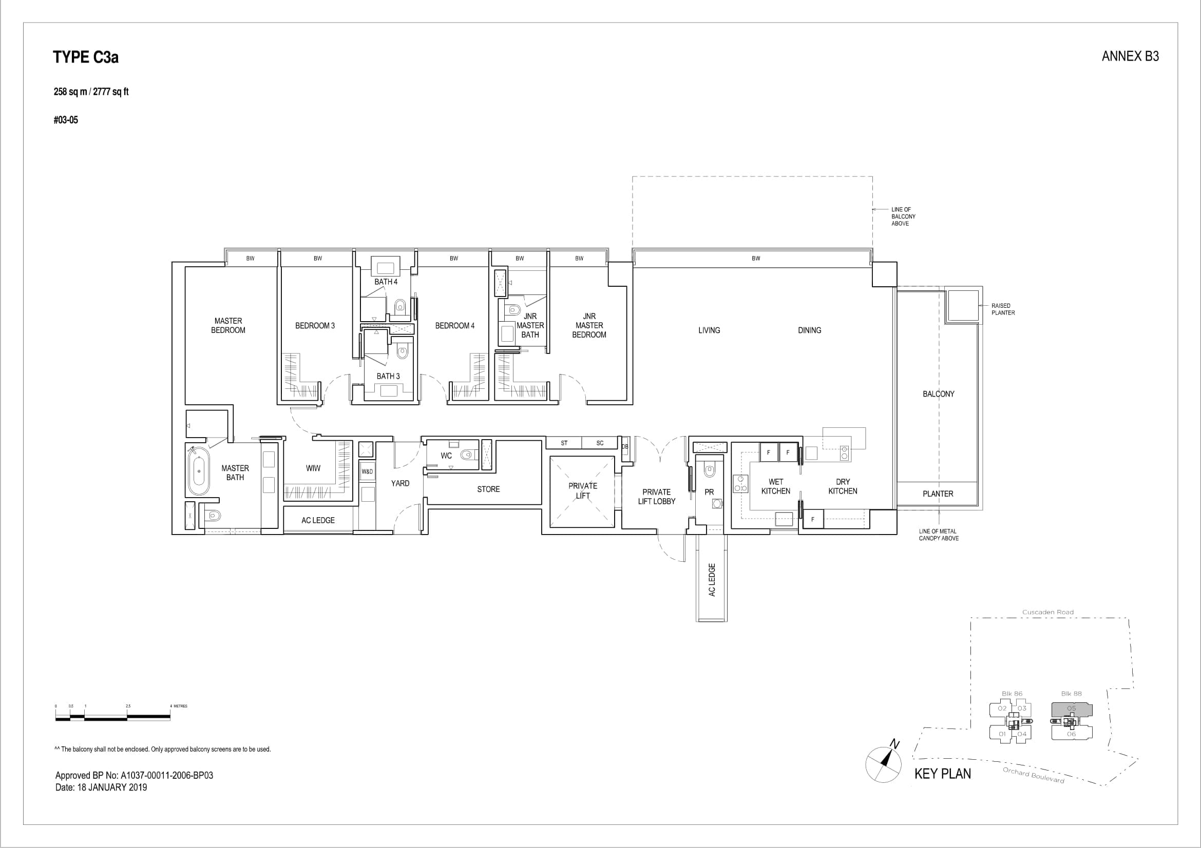 Boulevard 88 铂瑞雅居 4 Bedroom C3a