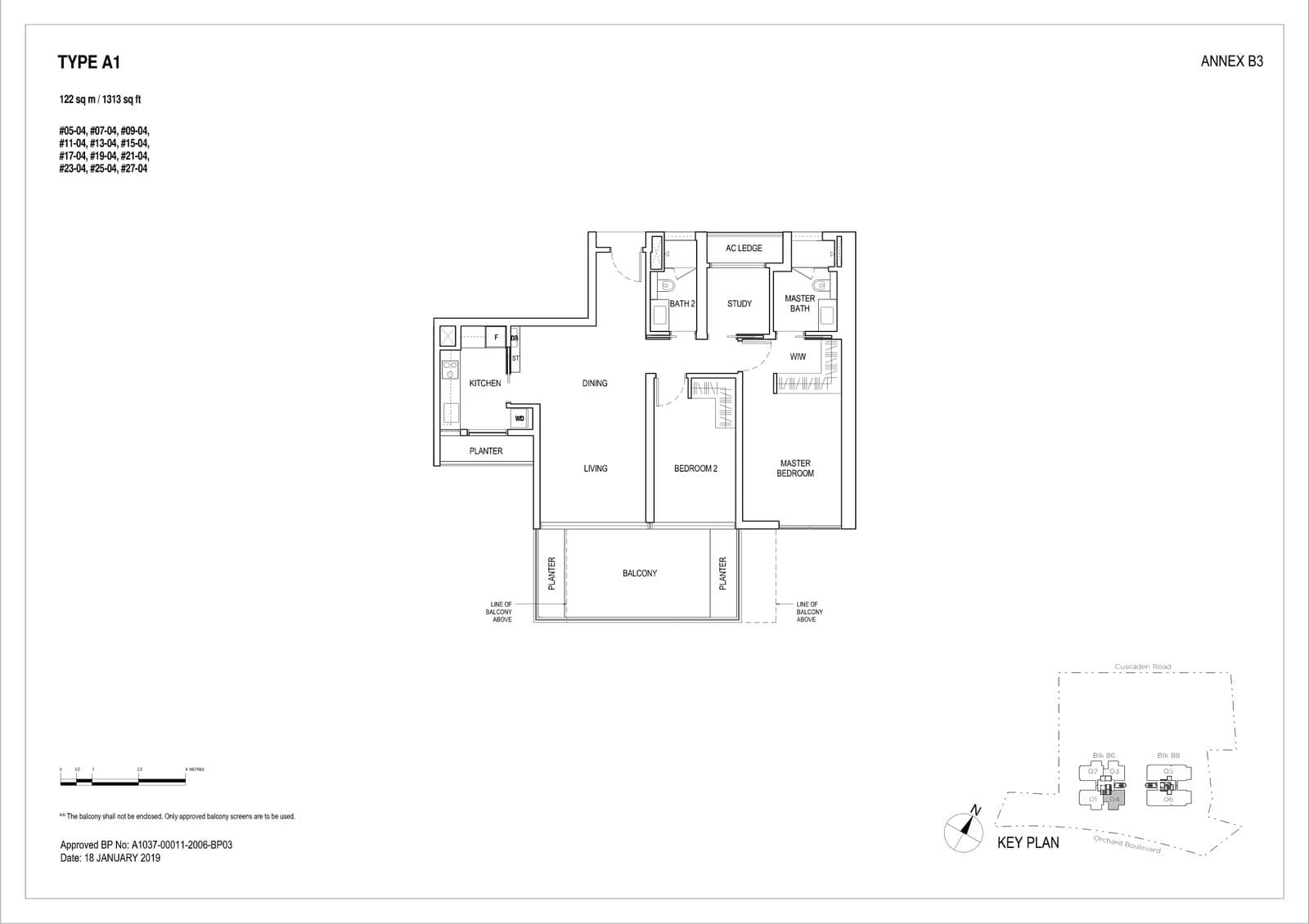 Boulevard 88 2 Bedroom + Study A1