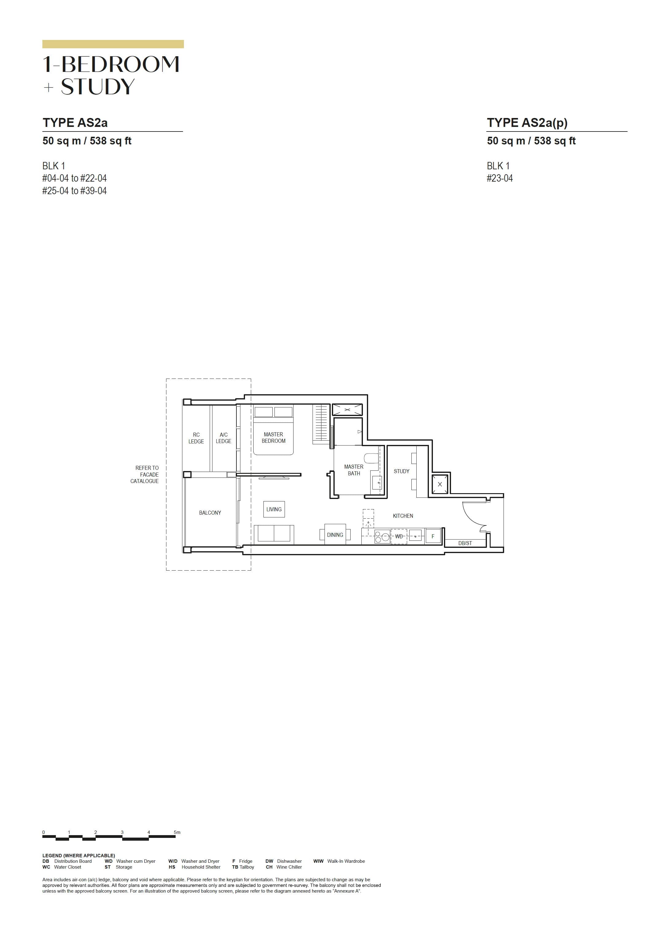Canninghill Piers 1-BEDROOM + STUDY AS2a