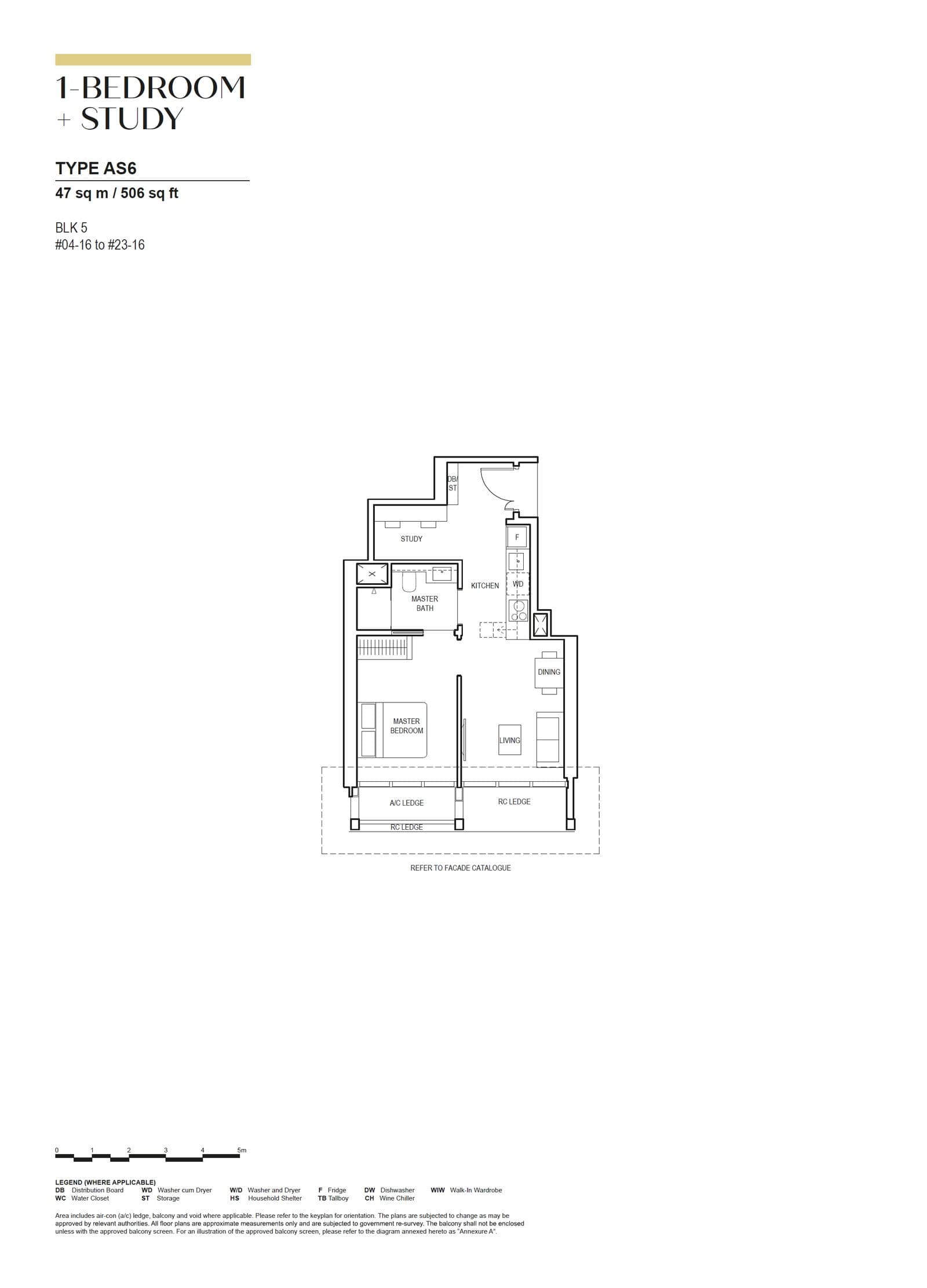 Canninghill Piers 1-BEDROOM + STUDY AS6