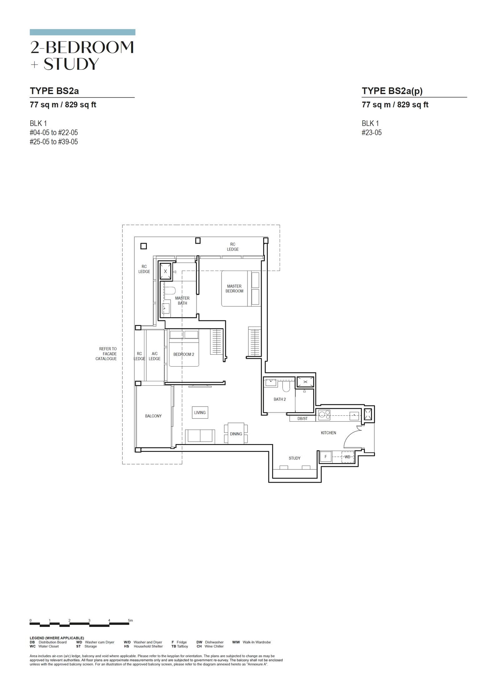 Canninghill Piers 2-BEDROOM + STUDY BS2a