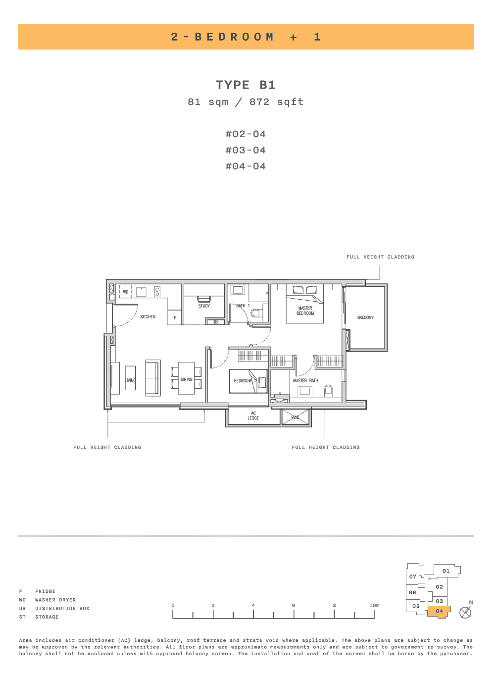 Claydence 2 BEDROOM+1 B1