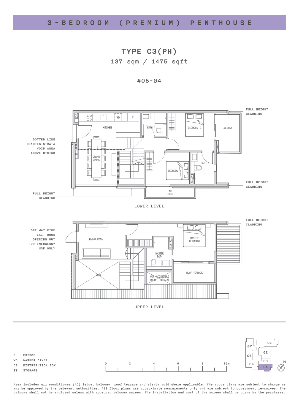 Claydence 3 BEDROOM (PREMIUM) PENTHOUSE C3(PH)