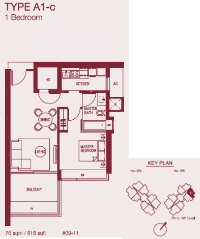 Concourse Skyline 1 BR A1-c