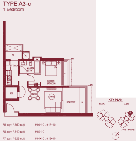 Concourse Skyline 1 BR A3-c