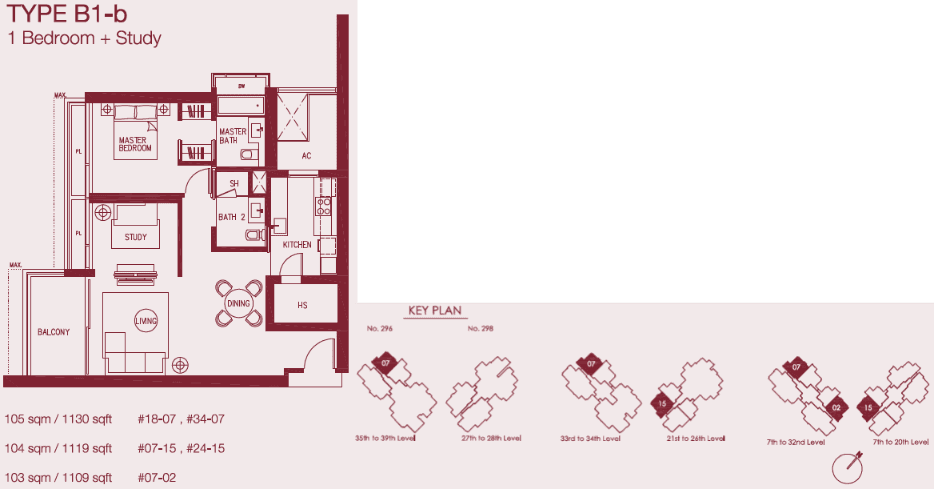 Concourse Skyline 1 BR + STUDY B1-b