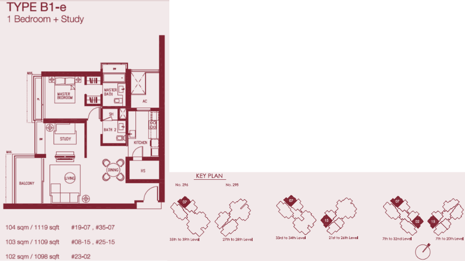 Concourse Skyline 1 BR + STUDY B1-e