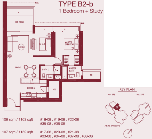 Concourse Skyline 1 BR + STUDY B2-b