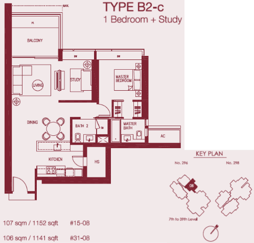 Concourse Skyline 1 BR + STUDY B2-c