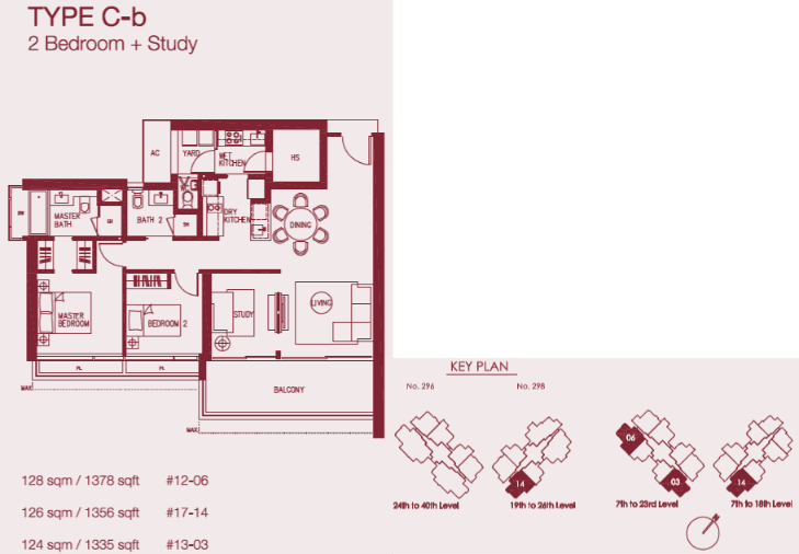 Concourse Skyline 2 BR + STUDY C-b