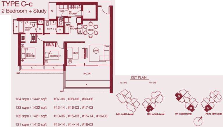 Concourse Skyline 2 BR + STUDY C-c