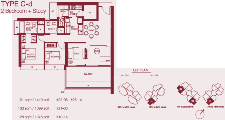 Concourse Skyline 2 BR + STUDY C-d