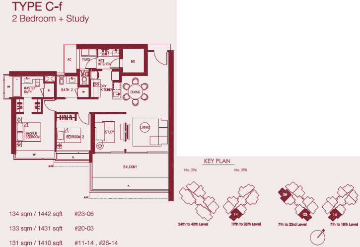 Concourse Skyline 2 BR + STUDY C-f