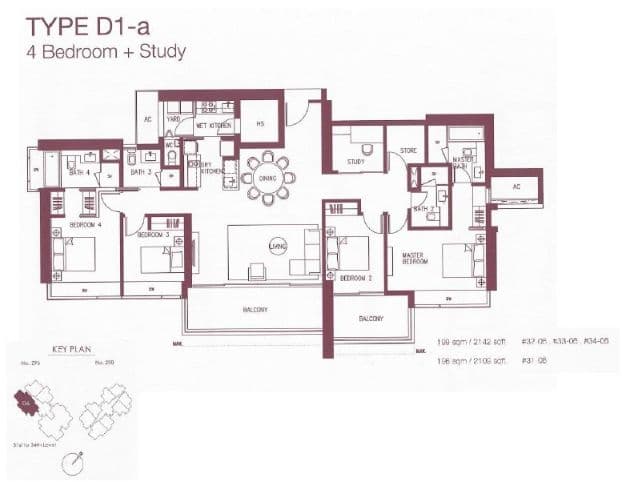 Concourse Skyline 4 BR + STUDY D1-a