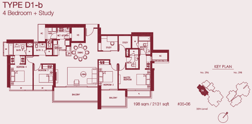 Concourse Skyline 4 BR + STUDY D1-b