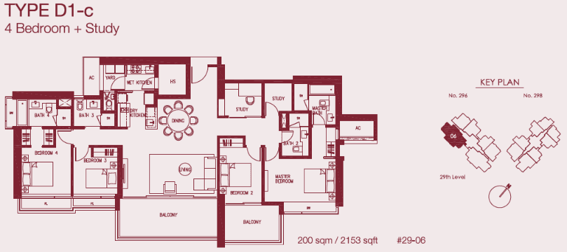 Concourse Skyline 4 BR + STUDY D1-c