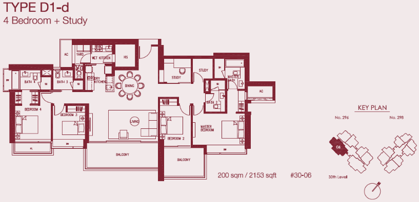 Concourse Skyline 4 BR + STUDY D1-d