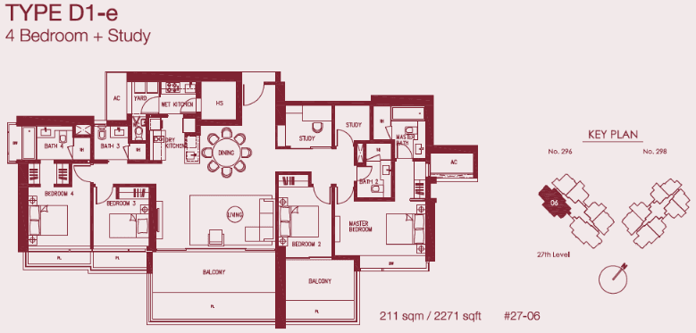 Concourse Skyline 4 BR + STUDY D1-e
