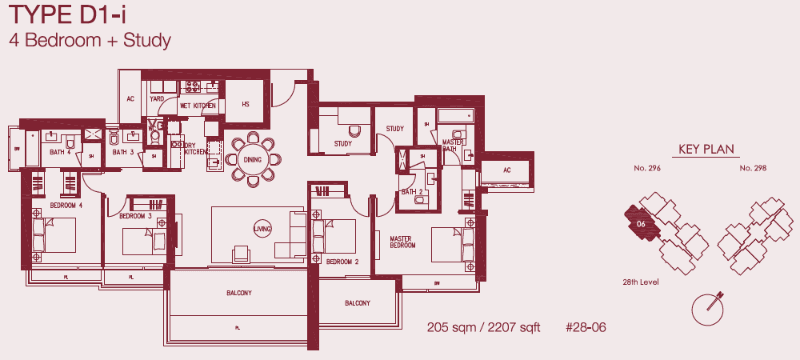 Concourse Skyline 4 BR + STUDY D1-i