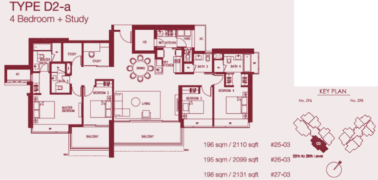 Concourse Skyline 4 BR + STUDY D2-a