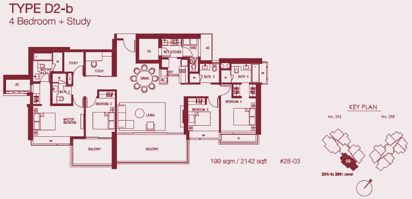 Concourse Skyline 4 BR + STUDY D2-b
