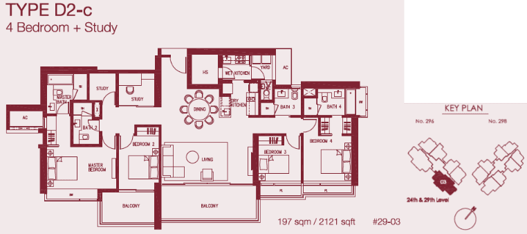 Concourse Skyline 4 BR + STUDY D2-c