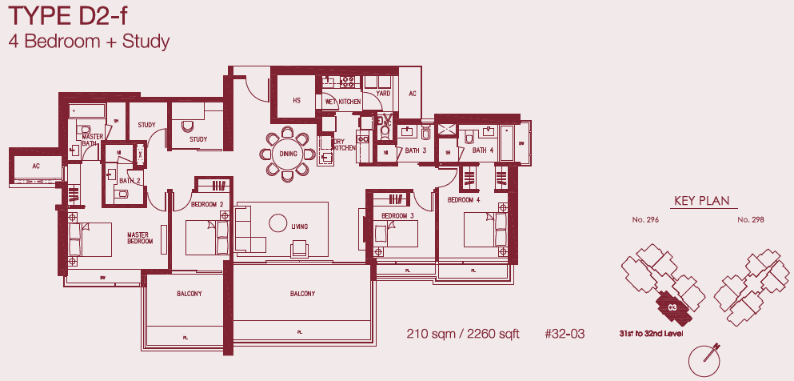 Concourse Skyline 4 BR + STUDY D2-f
