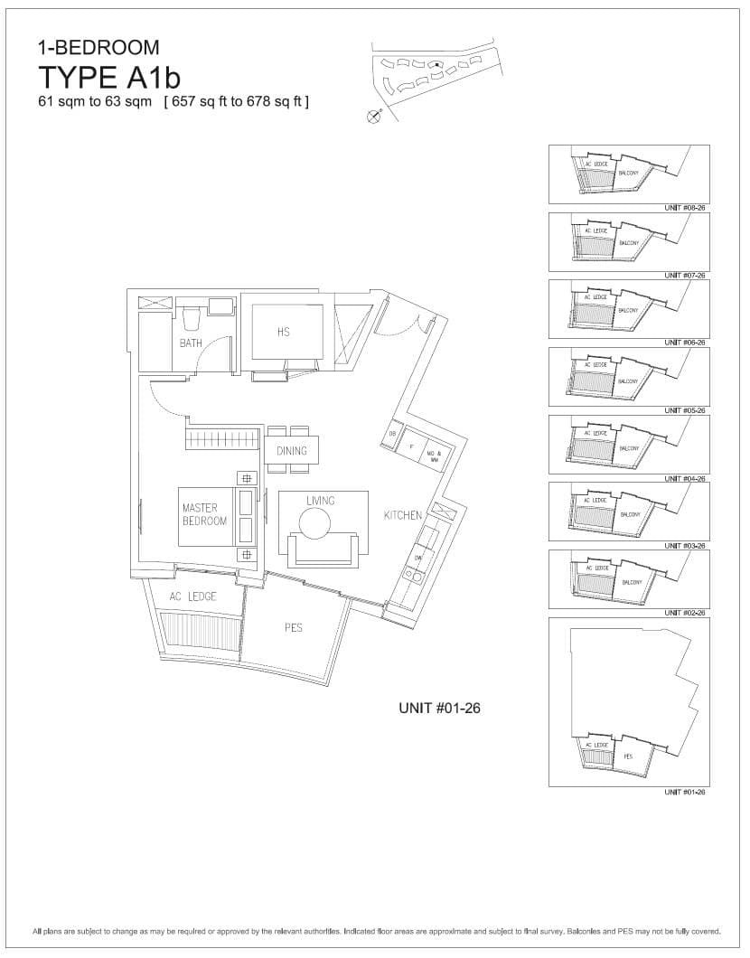 Corals at Keppel Bay 吉宝湾丽珊景 1 Bedroom A1b