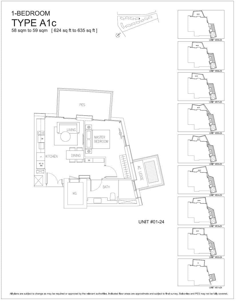 Corals at Keppel Bay 吉宝湾丽珊景 1 Bedroom A1c