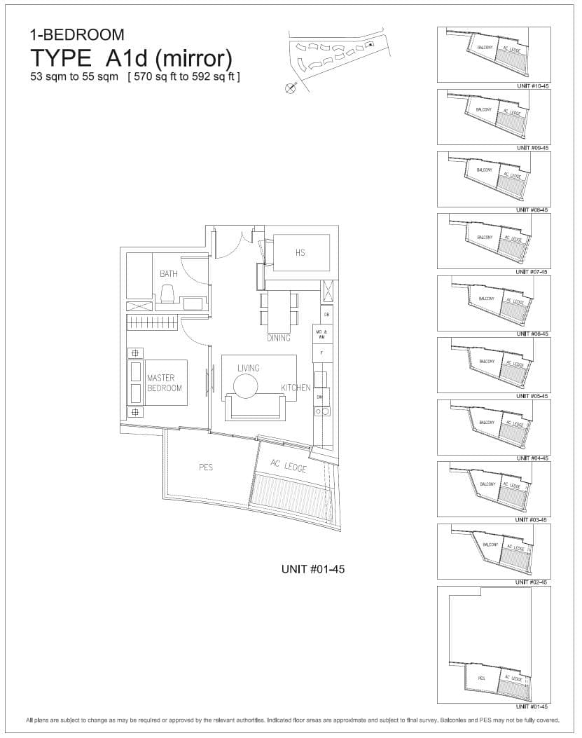 Corals at Keppel Bay 吉宝湾丽珊景 1 Bedroom A1d-Mirror