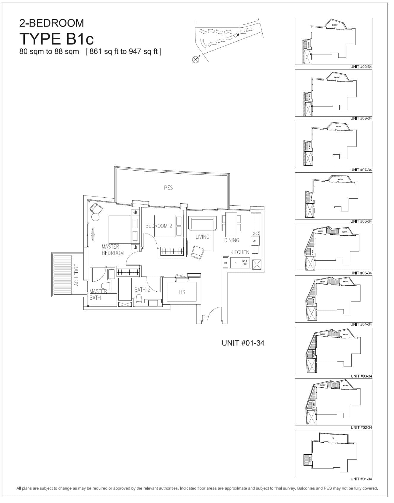 Corals at Keppel Bay 吉宝湾丽珊景 2 Bedroom B1c