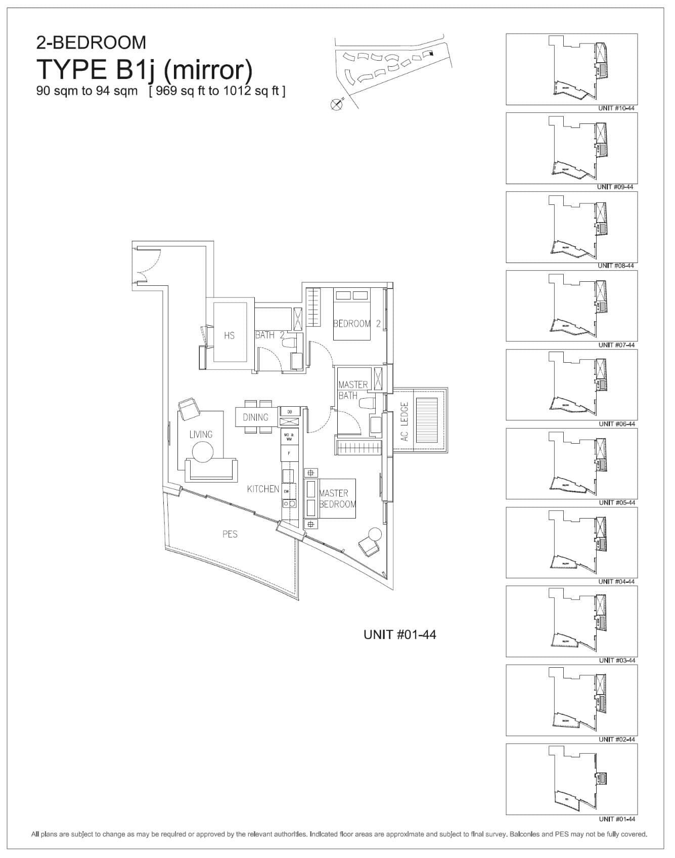 Corals at Keppel Bay 吉宝湾丽珊景 2 Bedroom B1j-Mirror