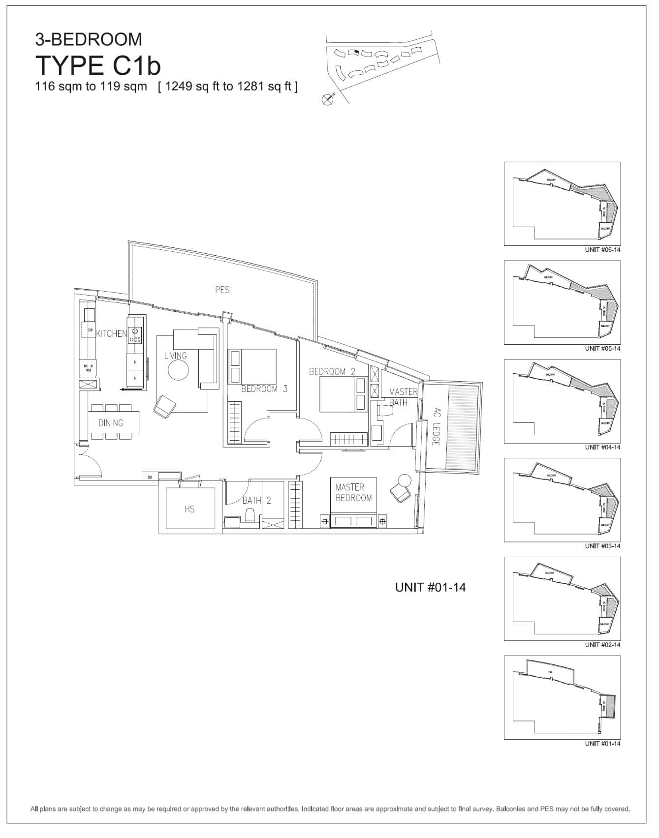 Corals at Keppel Bay 吉宝湾丽珊景 3 Bedroom C1b