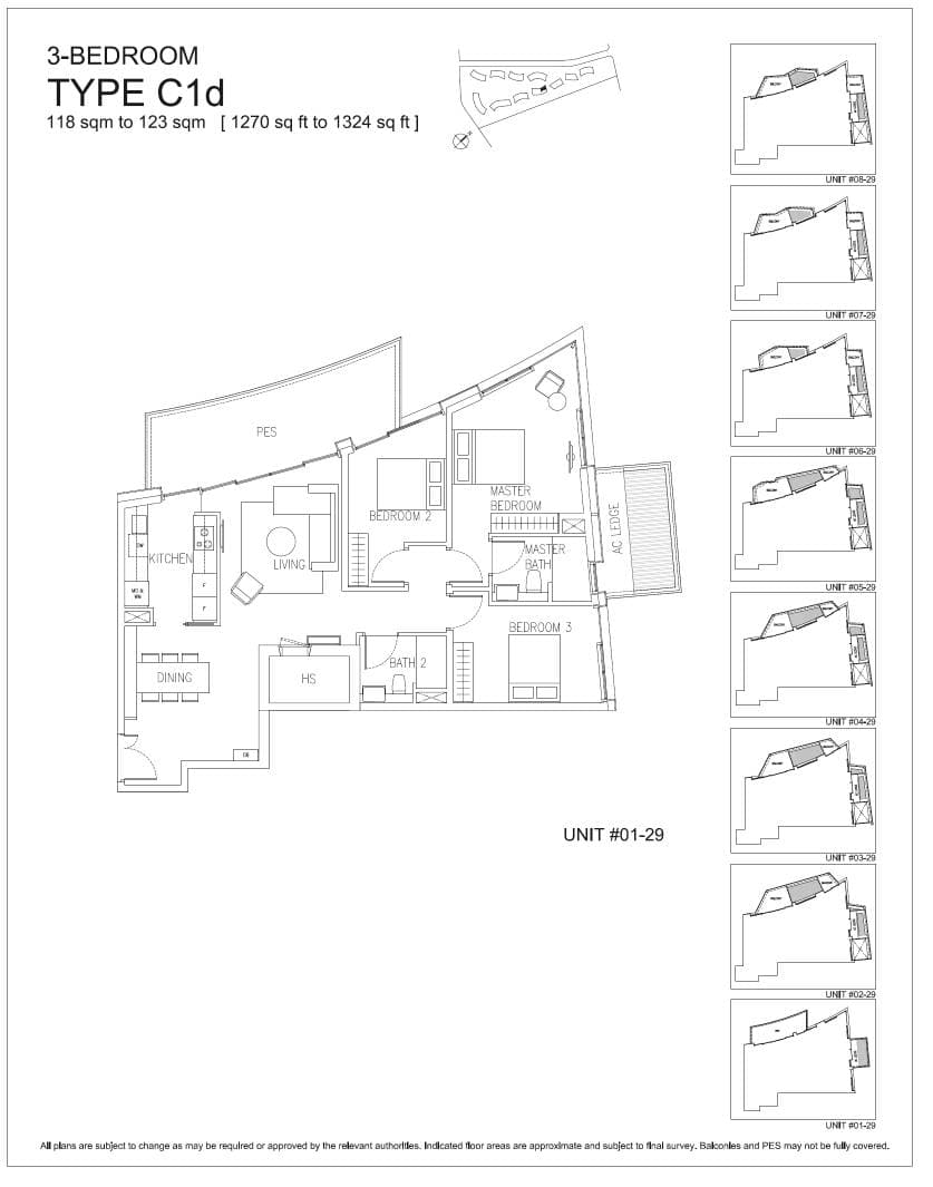 Corals at Keppel Bay 吉宝湾丽珊景 3 Bedroom C1d